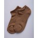 Носки укороченные из монгольской шерсти коричневые