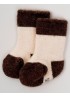 Детские носки из 100% монгольской шерсти цвет - коричневый
