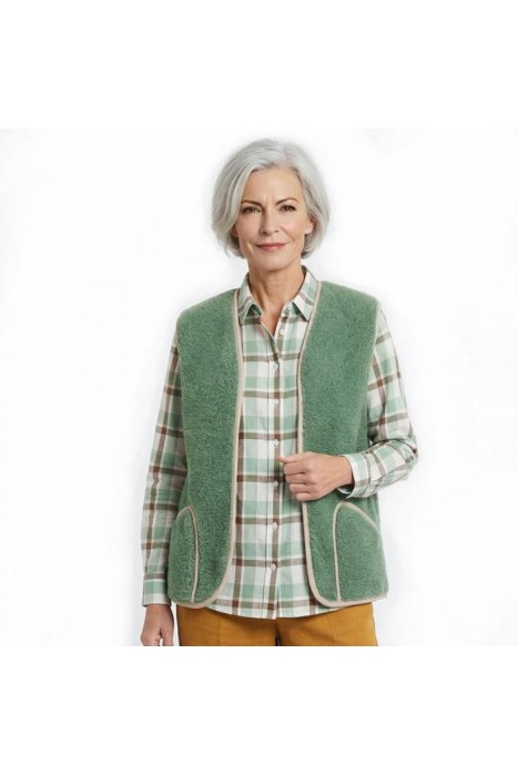 Жилет из овечьей шерсти КЛАССИКА ОЛИВА