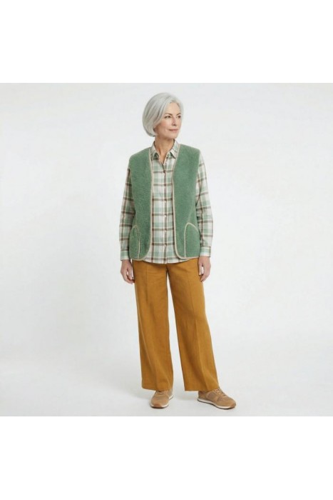 Жилет из овечьей шерсти КЛАССИКА ОЛИВА