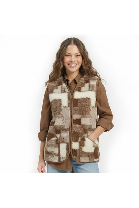 Жилет на молнии КЛАССИКА Печворк