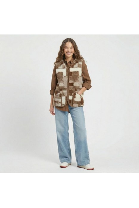 Жилет на молнии КЛАССИКА Печворк